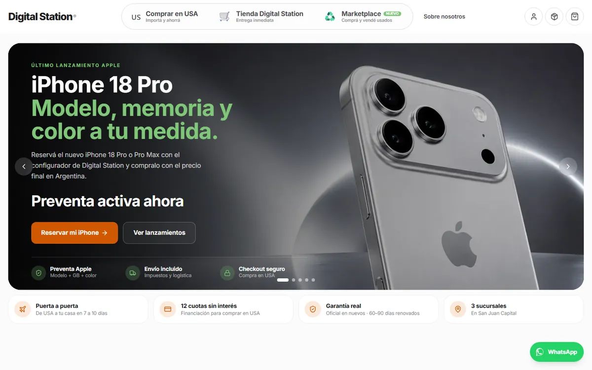 Proyecto E-commerce de importación USA → Argentina para Digital Station